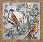 40" x 40" Handmade Hoopoe & Kingfisher Mosaic Tile – Botanical Bird Art - Customization Available