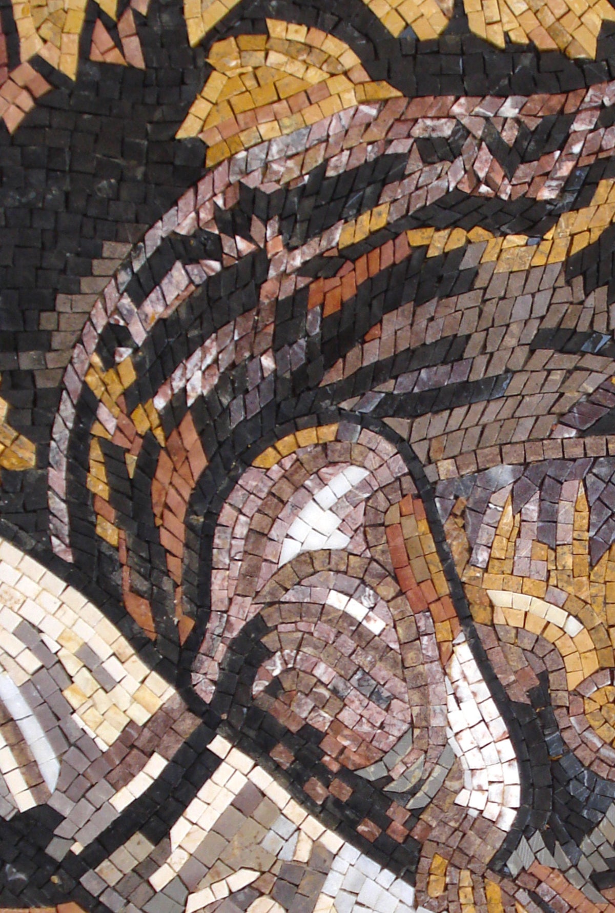 Handmade Squirrel Mosaic Tile Art: Marble Wall Decor (32" x 22")