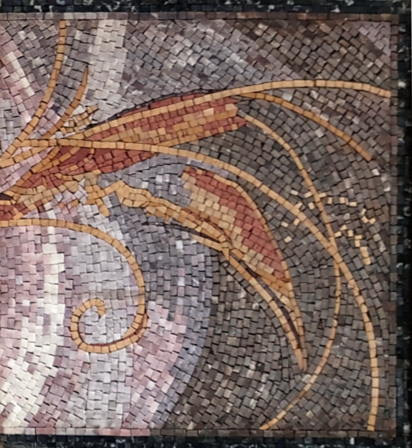 Handmade Abstract Landscape Mosaic Tile Backsplash: Marble Stone Wall Art