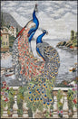 Handmade Peacock Mosaic Tile Art: Indoor/Outdoor Wall Decor (64” x 44”)
