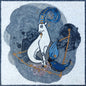Handmade Capricorn Zodiac Mosaic Tile Art: Home Wall Decor