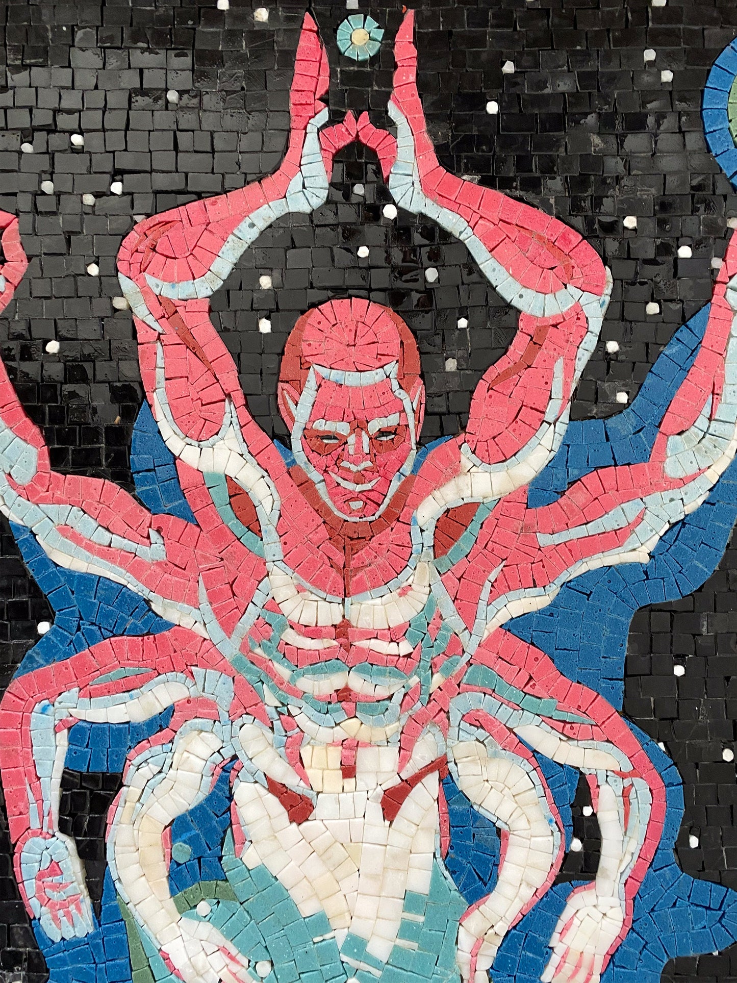 Handmade Cancer Zodiac Mosaic Tile Art: Home Wall Decor