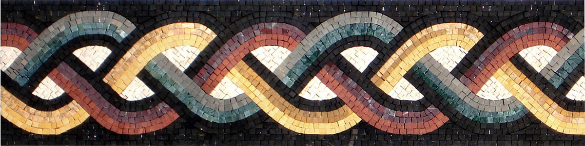 Colorful Marble String Mosaic Border - 8" x 40" Wall Tiles