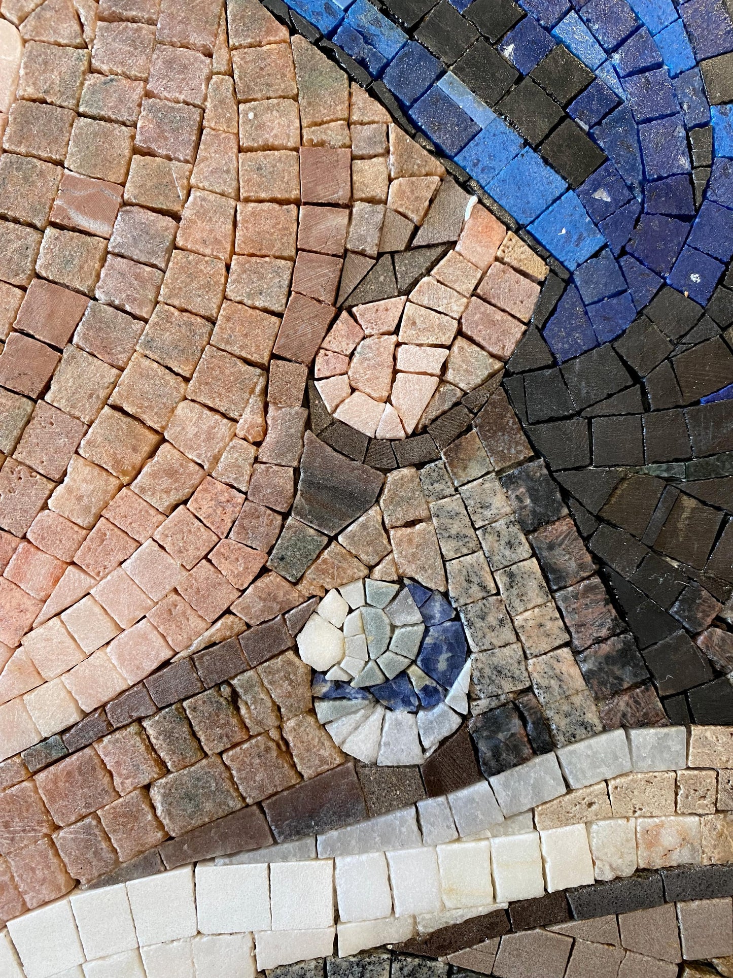 34x28  Girl with a Pearl Earring Mosaic – Vermeer Reproduction, Framed Wall Decor, Customization Available