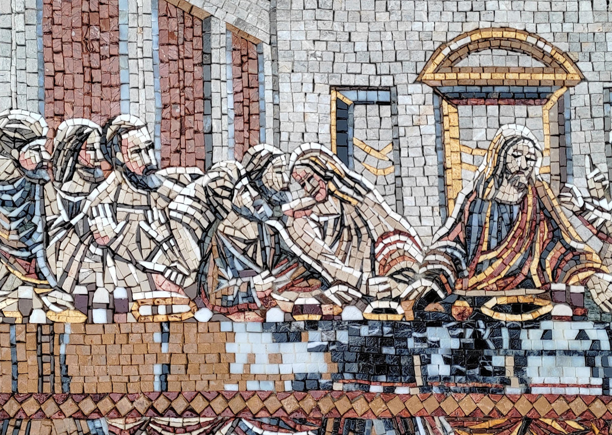 40"x20" Leonardo da Vinci's The Last Supper Mosaic – Religious Christian Decor, Customization available