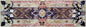 Handmade Floral Marble Mosaic Rug: Rectangle Stone Carpet (90” x 28”)