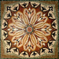 40" Floral Marble Mosaic Tile: Geometric Flooring, Hallway, Walls