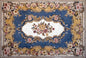 Handmade Marble Stone Mosaic Rug: Floral Art Decor (72” x 48”)