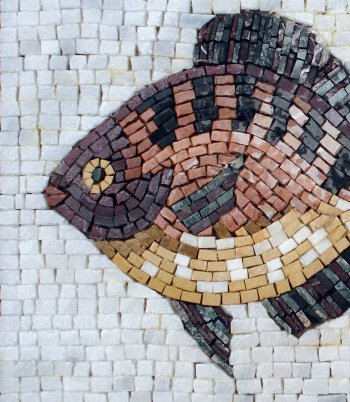Handmade Fish Mosaic Tile Art: Ocean Life Wall Decor