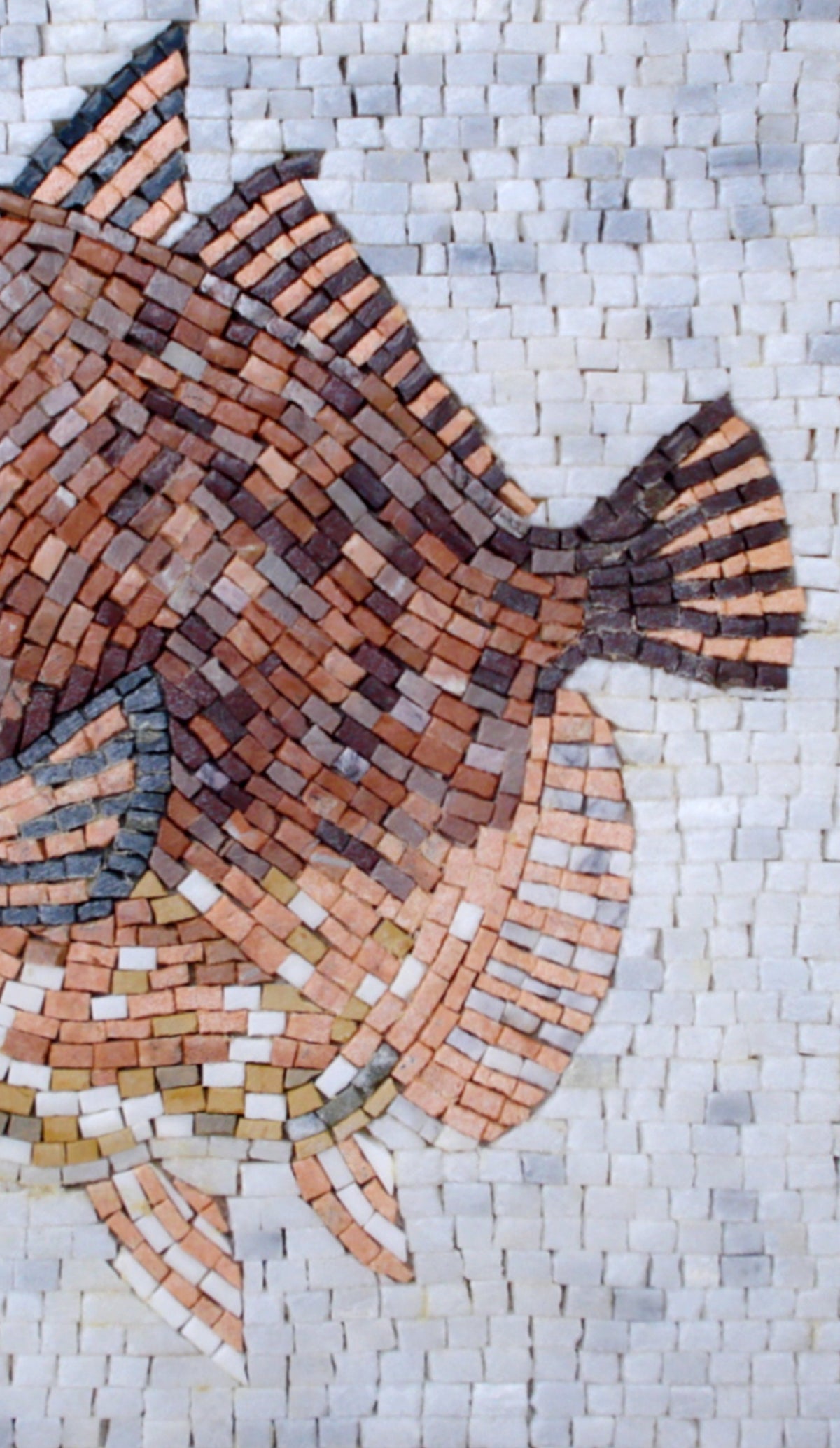 Handmade Fish Mosaic Tile Art: Kitchen Backsplash or Wall Decor