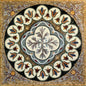 40" Medallion Mosaic Tile: Floral Marble Flooring, Indoor/Outdoor