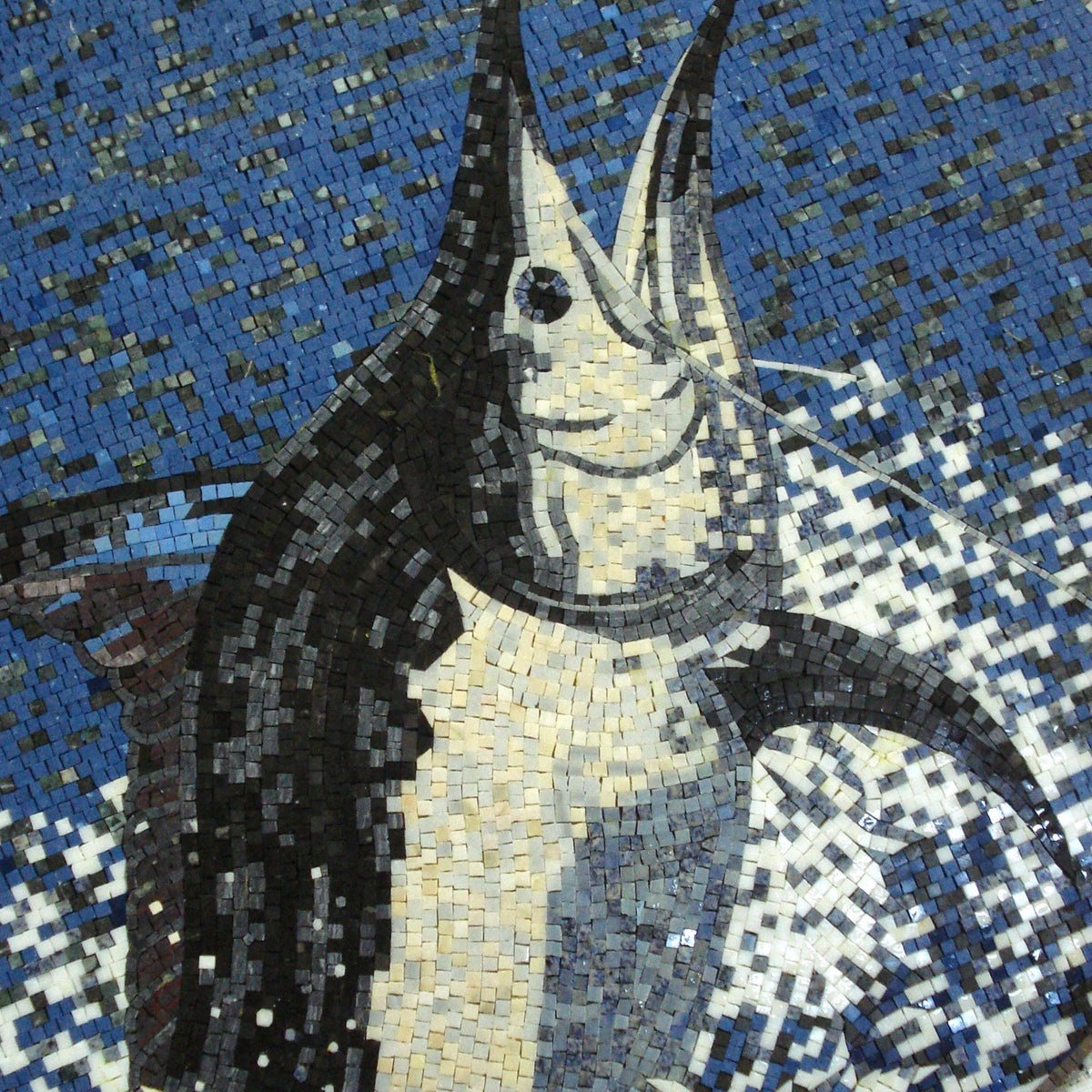 SAILFISH ART MURALS | Mosaic Tiles For New Home Kitchen And House Warming | Fish Swimming Artwork Backsplash For Kitchen Wall Decor