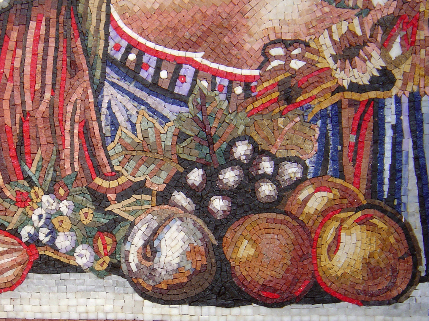 PT001 Portrait Landscape Handmade Marble Mosaic Mural