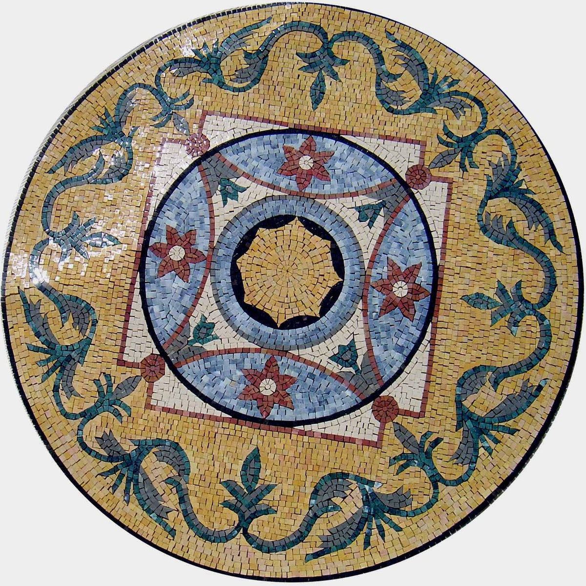 48" Handmade Decorative Medallion wall floor Marble Mosaic Art Stone Tile Décor
