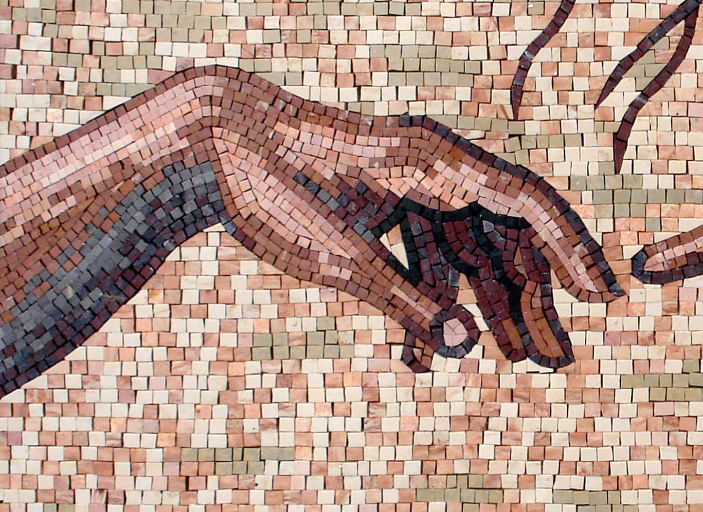 Creation of Adam Mosaic Mural: Handmade Italian Art Tiles