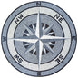 Navigational Elegance - Compass Rose Nautical Marble Mosaic Medallion Flooring Tiles - Customization available