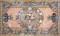 Handmade Marble Mosaic Rug: Floral Stone Tile Art (108” x 72")