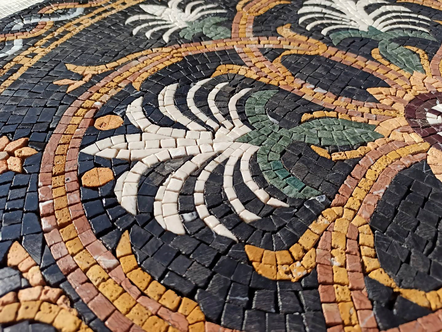Artisanal Elegance - 32" Handmade Pattern Mosaic Medallion Art Tile Décor - Customization available