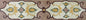Floral Mosaic Border: Geometric Marble Wall Art (8"x40")