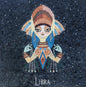 Handmade Libra Zodiac Mosaic Tile Art: Living Room Wall Decor