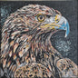 32″×32″ Eagle Wall Portrait Mosaic – Handmade Marble Wildlife Art, Majestic Decor, Customization available