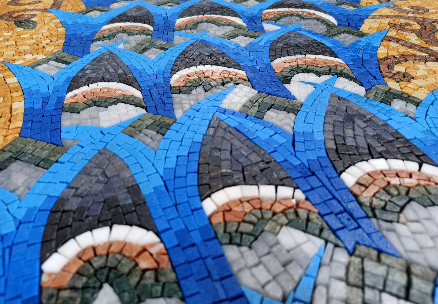 PEACOCK MOSAIC BACKSPLASH |Butterfly Mosaic Tiles For New House Décor | Blue Peacock And Butterflies Artwork Tiles For Living Room Walls