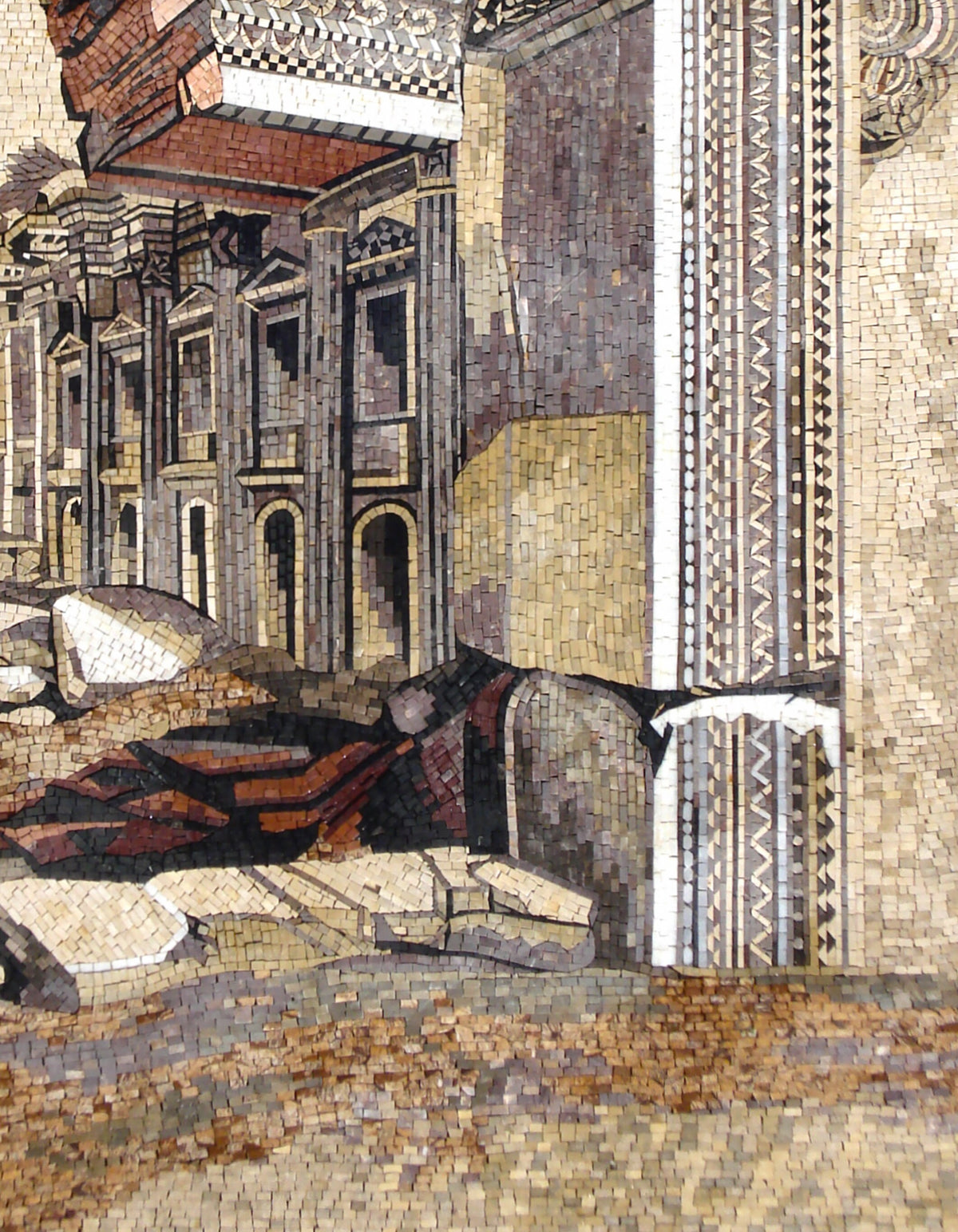 LS009 Dead Cities Ruins Marble Mosaic Art