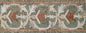 8″ Sage & Rose Border Mosaic – Handmade Marble Tile Trim, Floral Backsplash Accent, Indoor/Outdoor Decoration