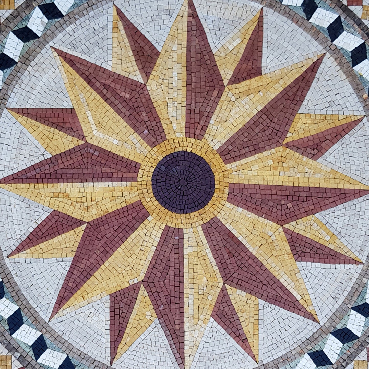 Elegant Craftsmanship - 40-Inch Handmade Pattern Mosaic Medallion - Natural Marble Tile Décor - Customization available