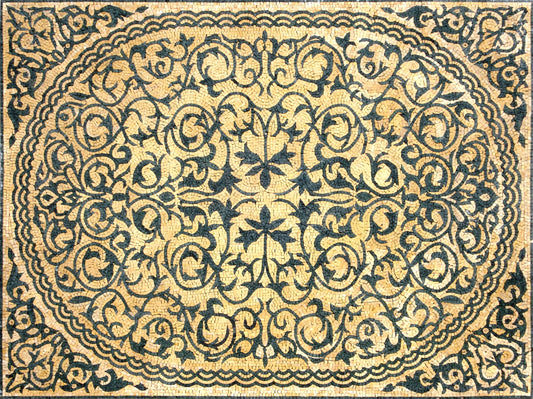 Marble Stone Rug: Handmade Natural Stone Mosaic Carpet