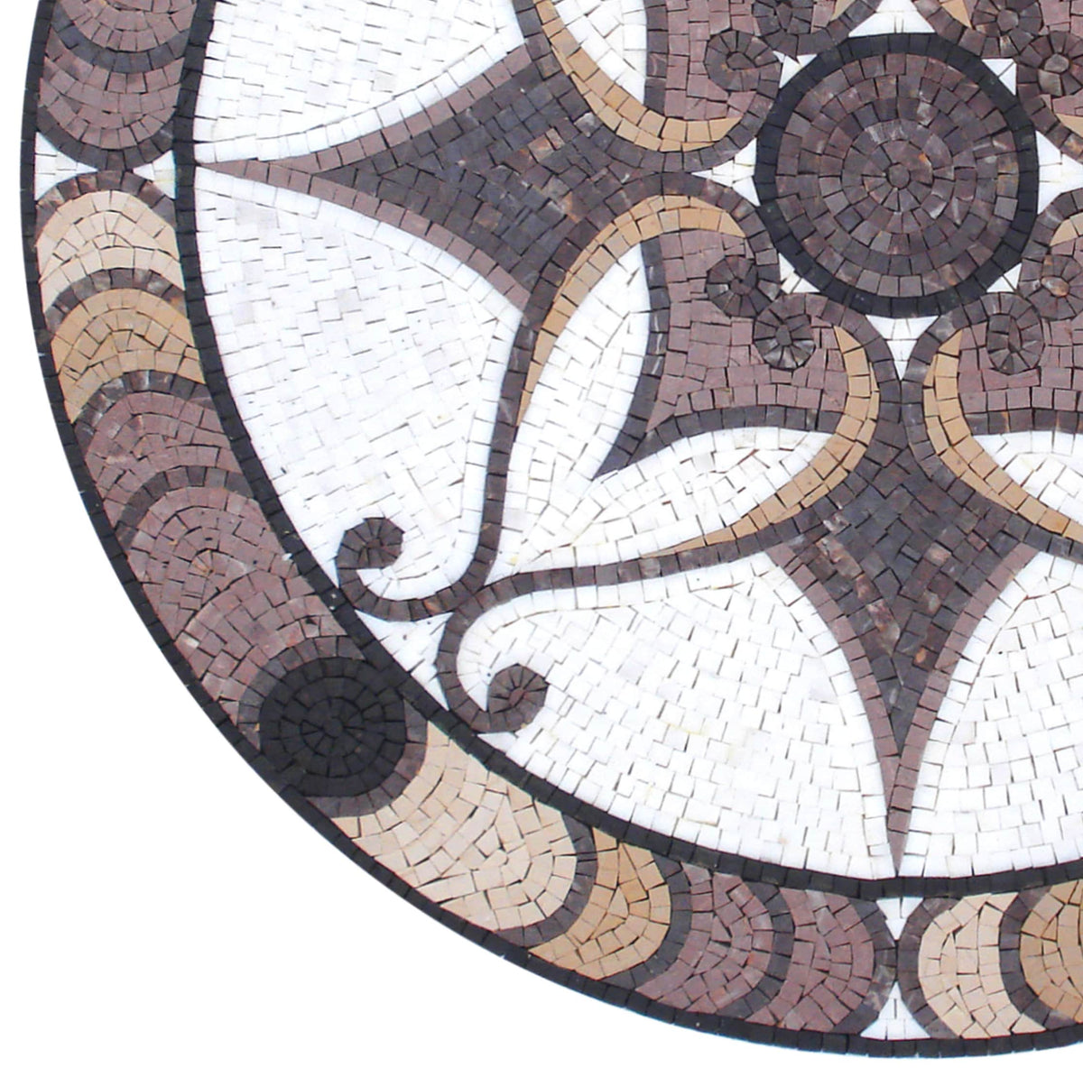 Artisanal Elegance - 36-Inch Handmade Pattern Mosaic Medallion - Natural Marble Tile Décor - Customization available