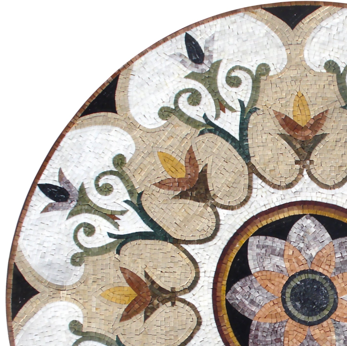 Artisan Elegance - Handmade Pattern Mosaic Medallion - Natural Marble Tile Décor - Customization available