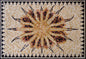 Flaming Sun Marble Mosaic Rug: Handmade Celestial Tile Art