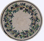 32" Olive Tree Branches Medallion Marble Mosaic Art Tile Décor - Customization available