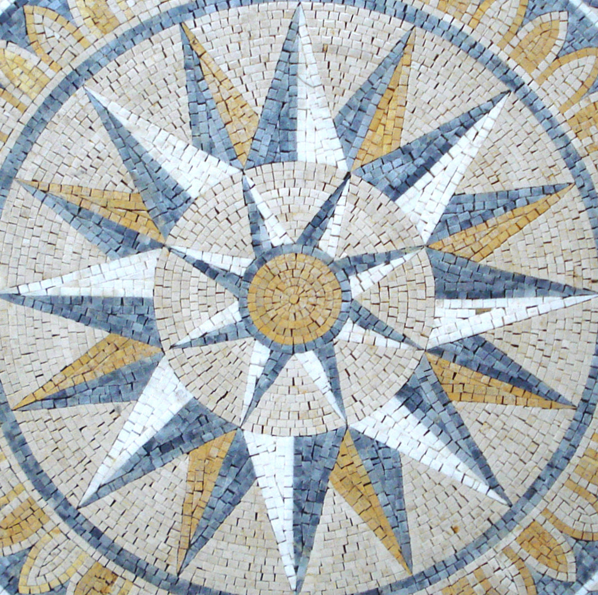 Elegant 40" Handmade Floral Pattern Medallion Marble Mosaic Art Tile Stone Décor - Customization available