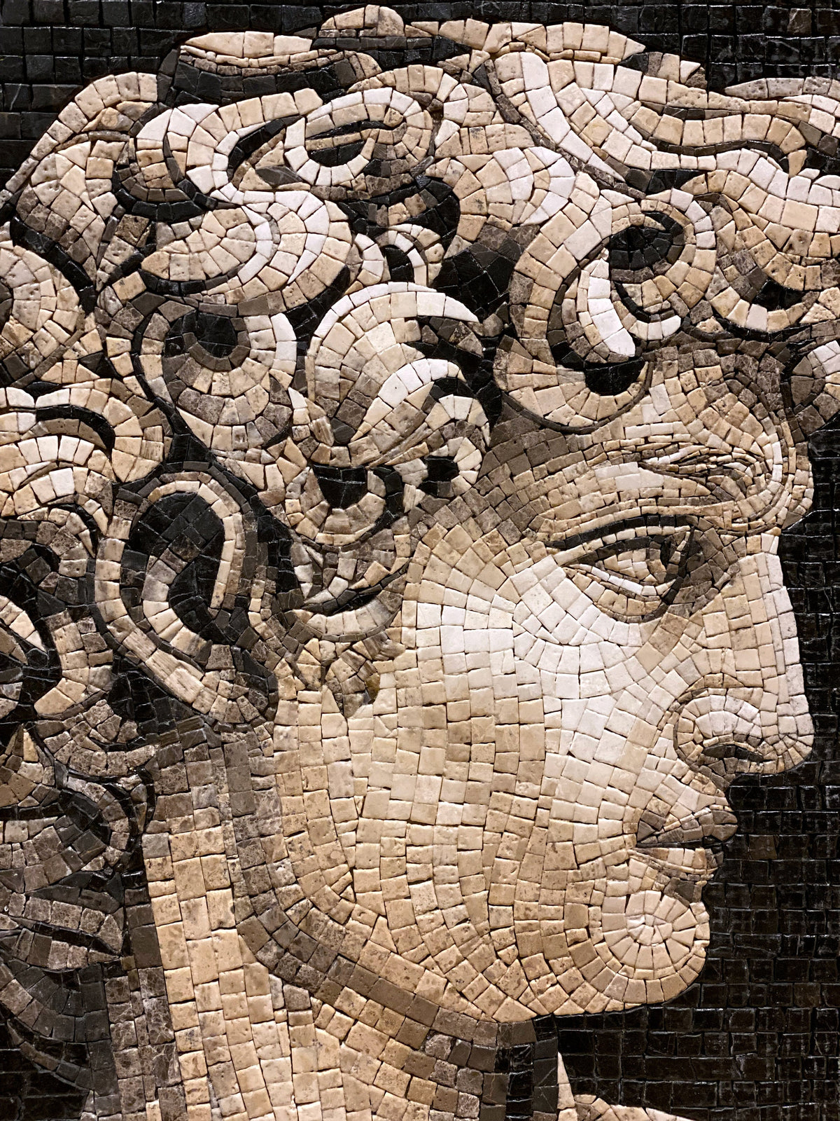 David of Michelangelo Mosaic Tile Art: Handmade Marble Reproduction