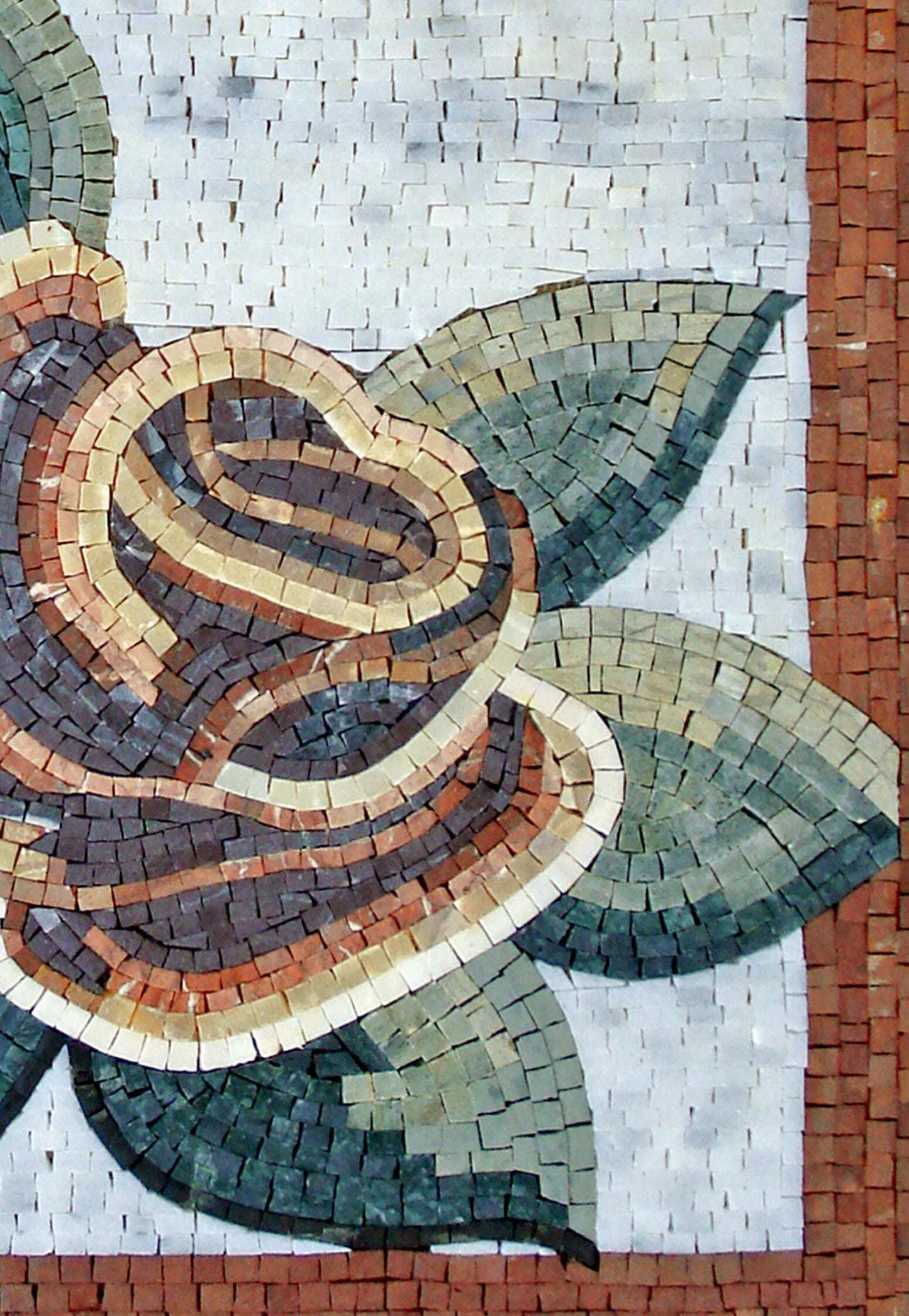 FL176 Flower Mural Marble Mosaic Art