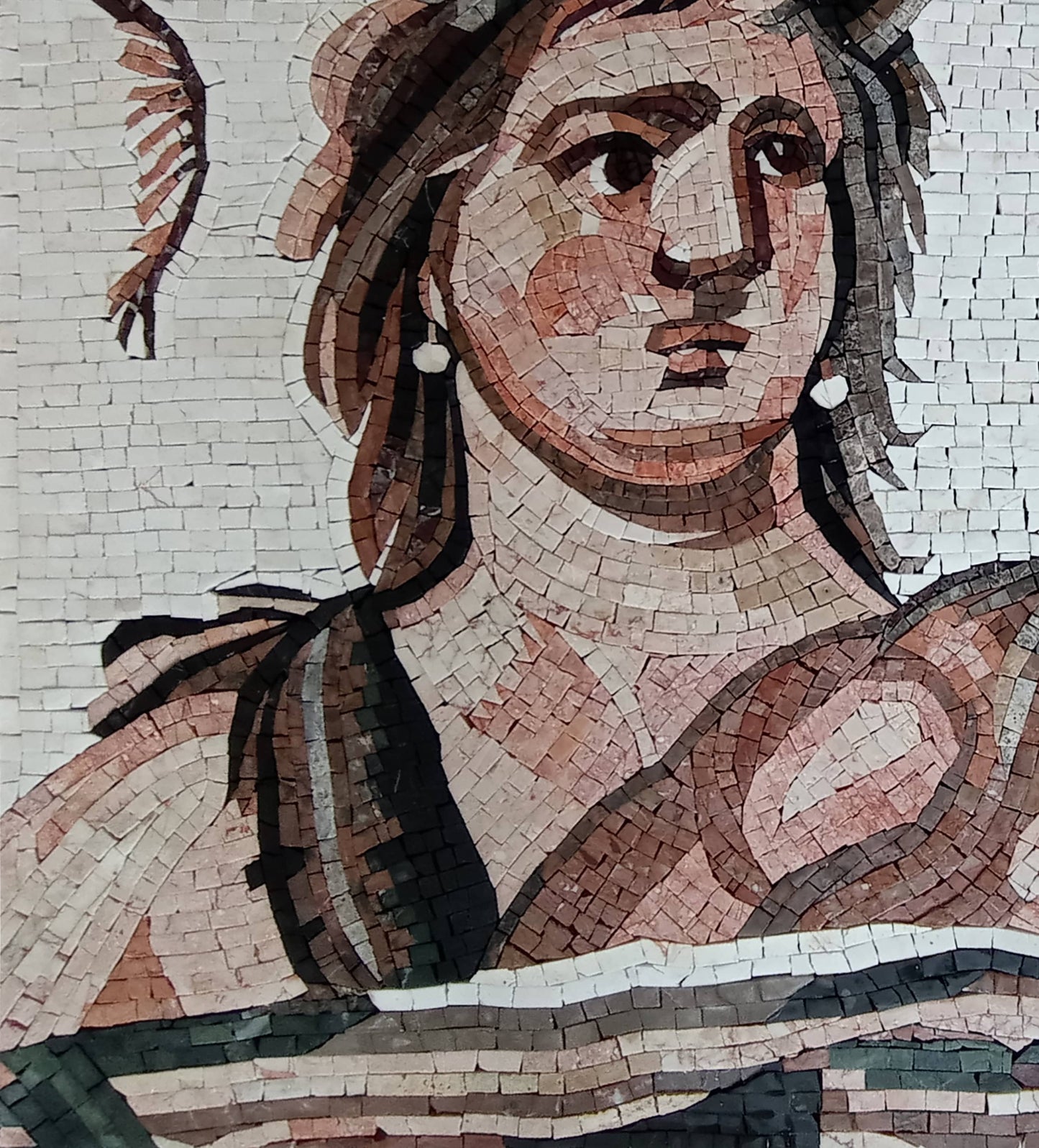 Tethys Oceanus Handmade Marble Mosaic Art Tiles: Italian Reproduction
