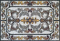 Handmade Marble Mosaic Rug: Modern Stone Area Rug (72” x 48")