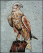 Handmade Falcon Mosaic Tile Art: Marble Bird Wall Decor (36x28 in)