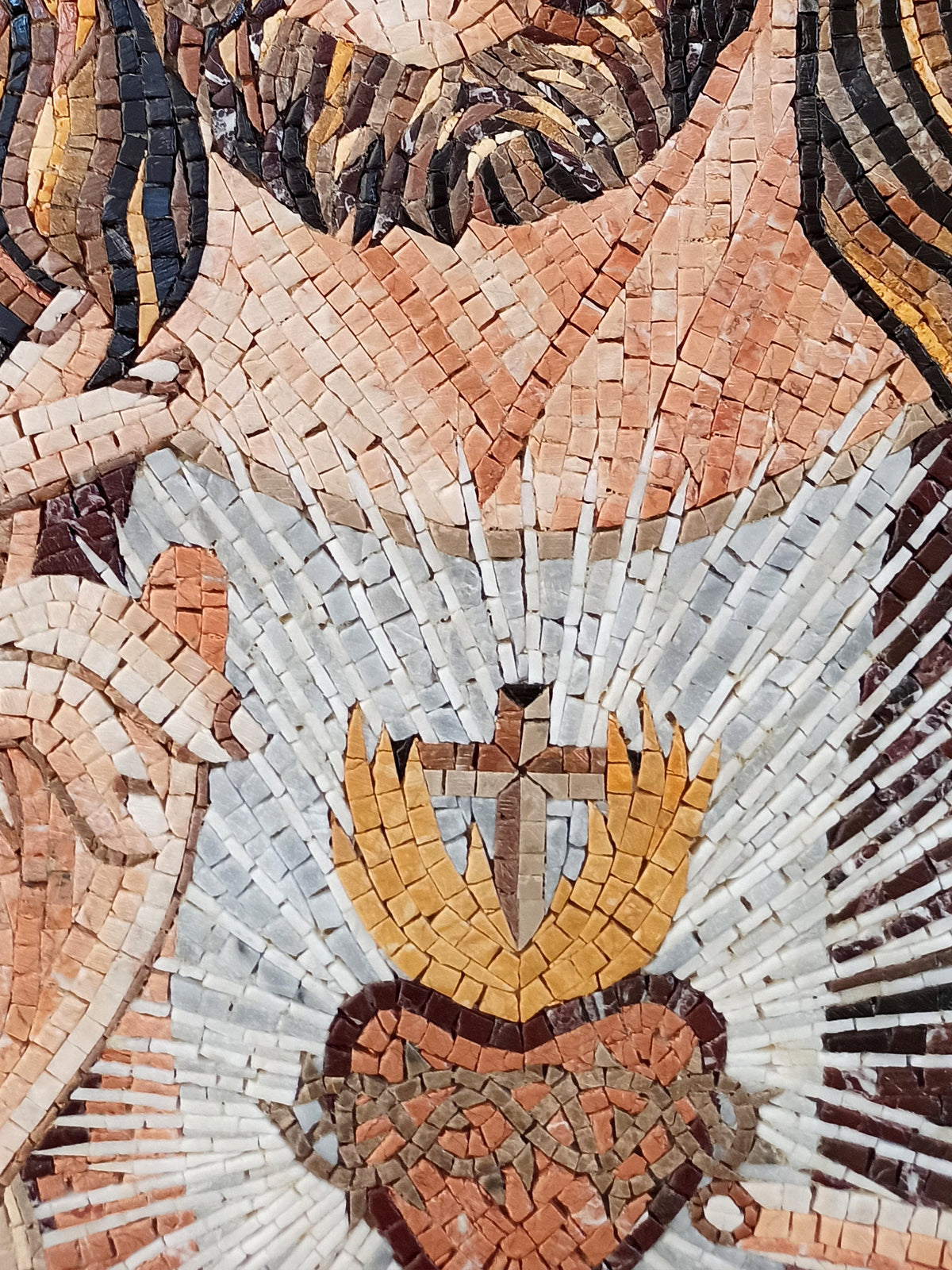 Handmade Jesus Mosaic Tile Art: Christian Home Decor (36” x 28”)