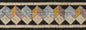 Block Mosaic Tiles: Square Pattern Border, 40"x6"