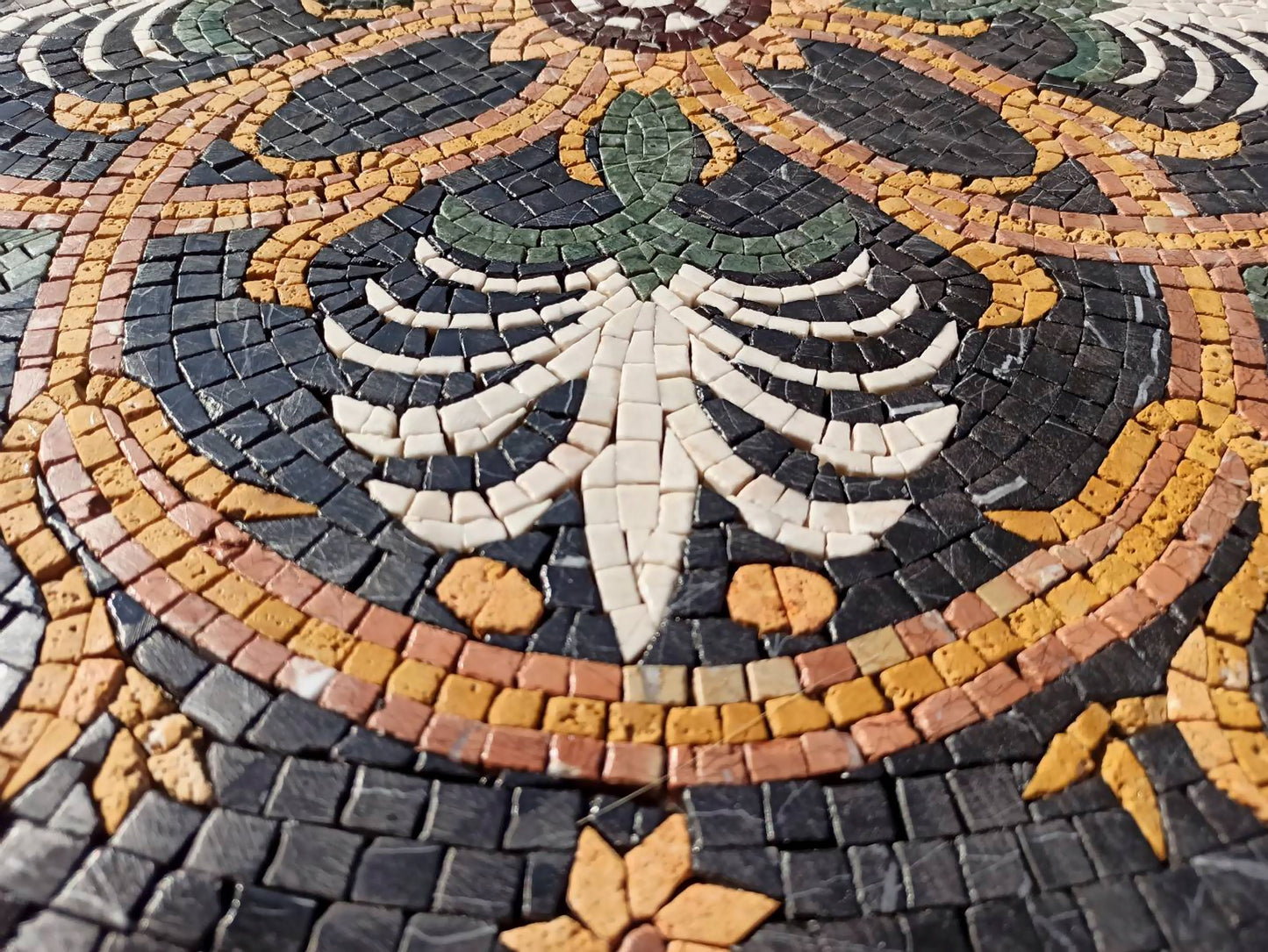 Artisanal Elegance - 32" Handmade Pattern Mosaic Medallion Art Tile Décor - Customization available