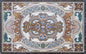 Floral Marble Mosaic Tile Rug: Handmade Art Nouveau Decor (72” x 48”)