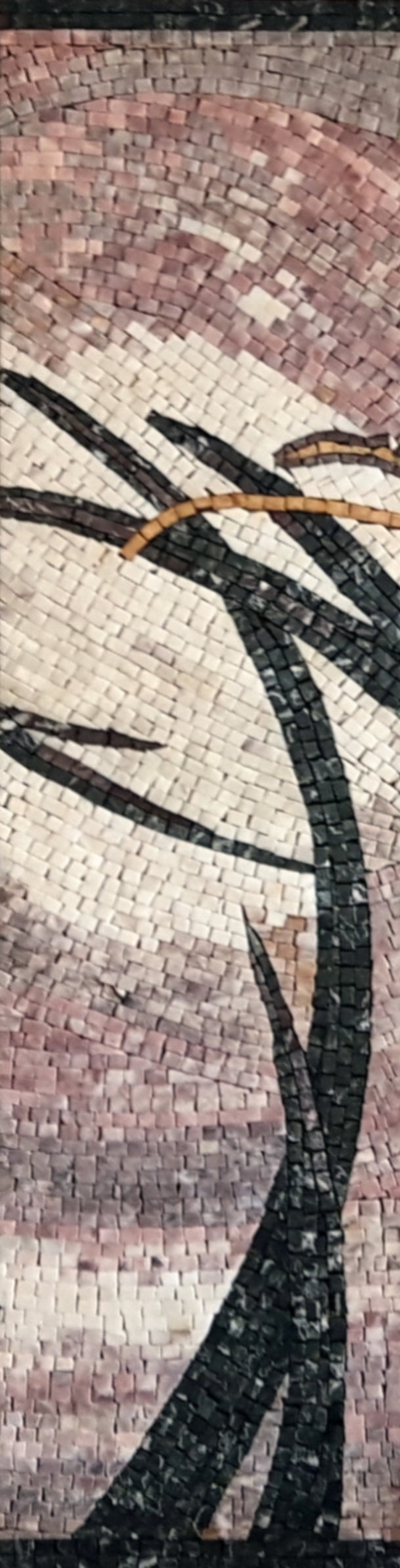 Handmade Abstract Landscape Mosaic Tile Backsplash: Marble Stone Wall Art