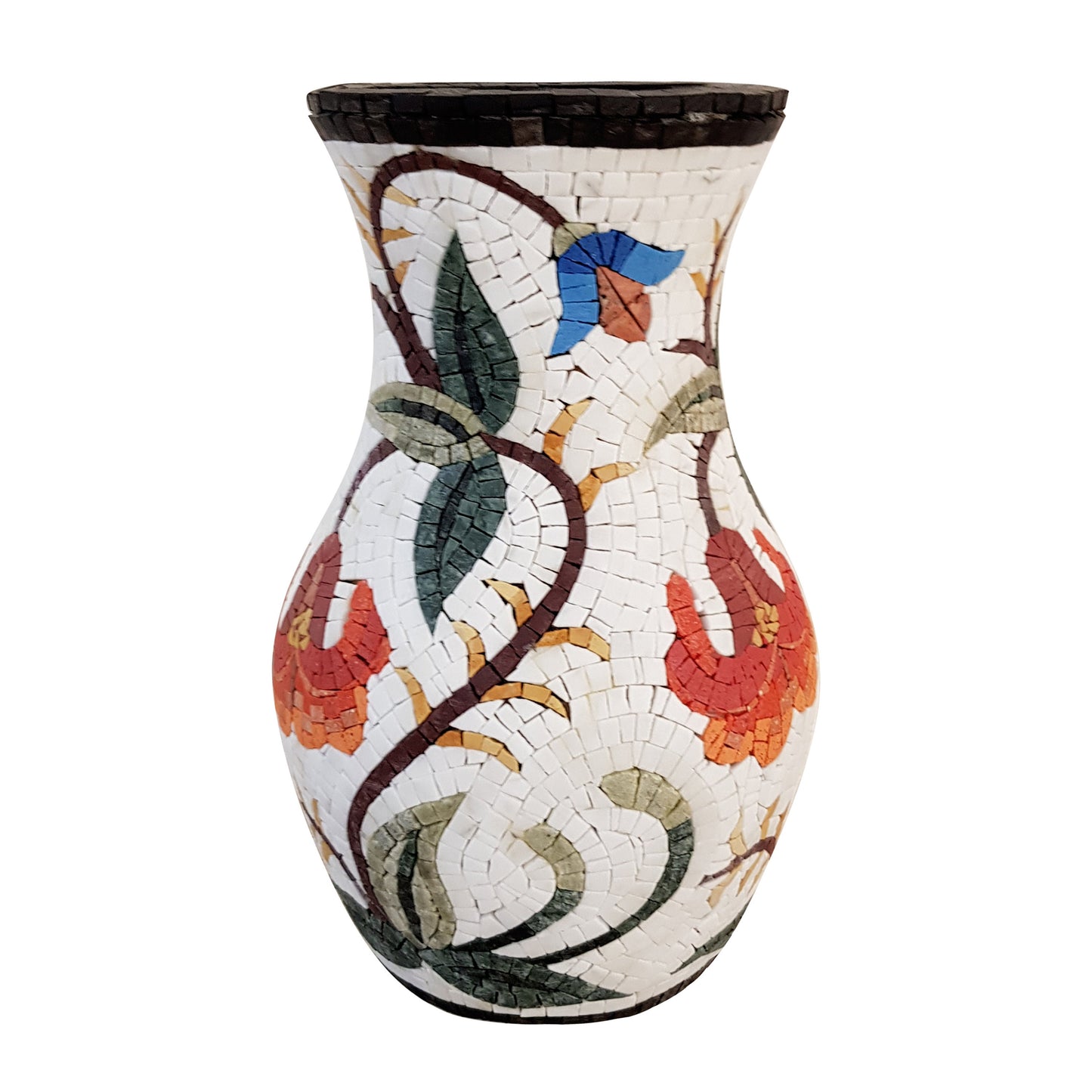 Handmade Marble Mosaic Vase: Rose Art Kitchen Decor