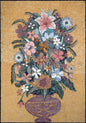 Handmade Floral Marble Mosaic Art: Roses in Vase (40x28)