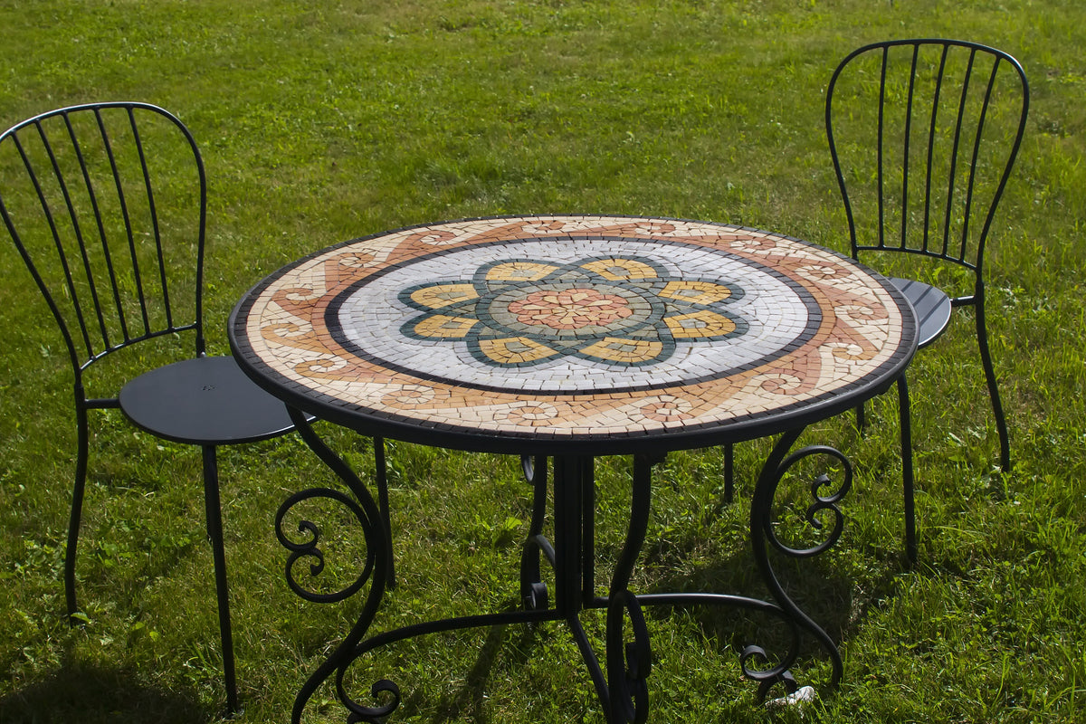Elegant Harmony -20" Handmade Pattern Marble Mosaic Medallion Tile Design Art Décor - Customization available
