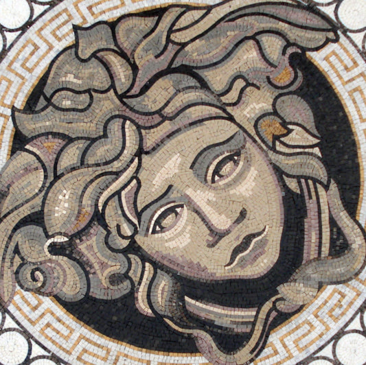 MEDUSA MOSAIC TILES |Medusa Art work Mosaic Floor Tiles For House Warming | Marble For Interior And Outdoor Hallway Entry And Walls
