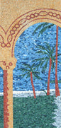 Handmade Palm Tree Mosaic Tile Art: Desert Scenery Wall Decor